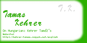 tamas kehrer business card